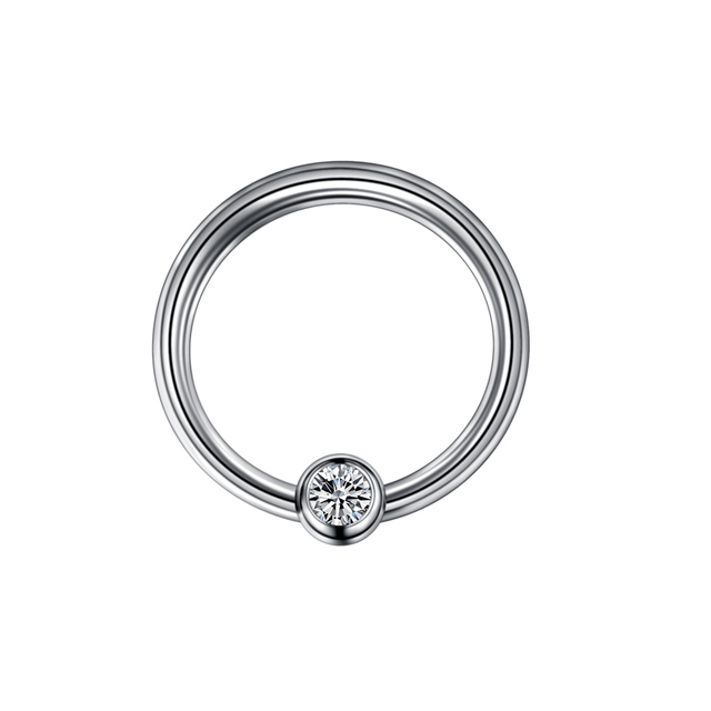 Titanium CBR Piercings BCR Gem Closure Nipple Lip Eyebrow Nose Ring Crystal Daith Rook Ear Septum Helix Tragus Piercings 16G
