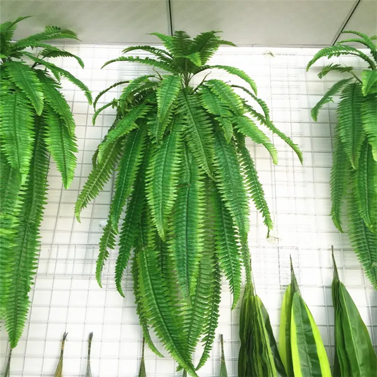 Flone Green Artificial Plants Leaf Hanging Vine Fern Leaves Flower Grass Persian Grass Wedding Home Decoration Plant Art (6)
