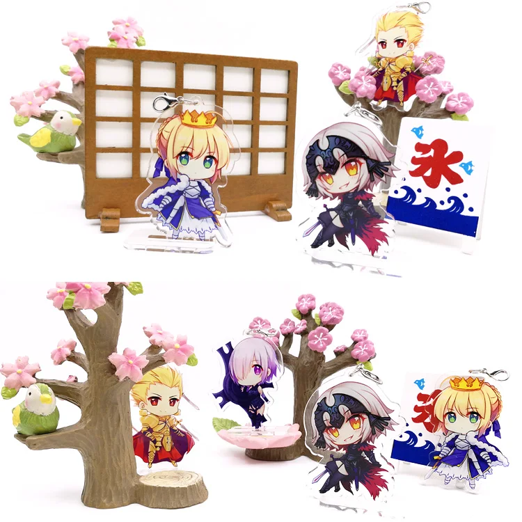 Аниме игра FATE FGO Nero Saber Jeanne d'Arc Gilgamesh Косплей фигурка на акриловой подставке