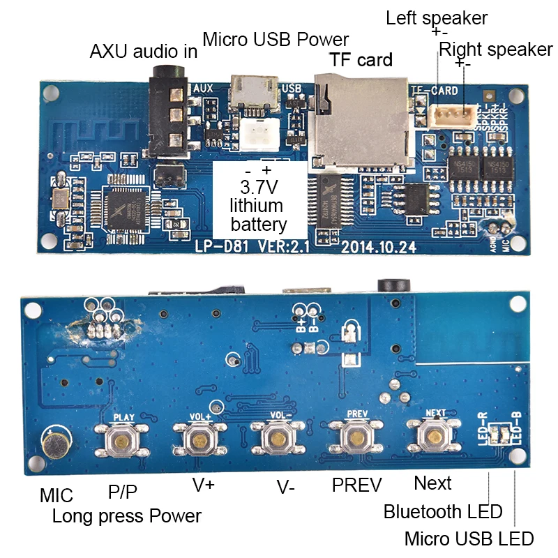 

Wireless Bluetooth Audio Receiver Digital Board Module DIY Stereo Speaker Amplifier High Quality