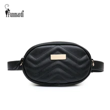 FUNMARDI, роскошные женские Поясные Сумки из искусственной кожи, новые модные поясные сумки, Брендовые женские сумки на плечо, трендовые дизайнерские сумки на цепочке WLHB1744B