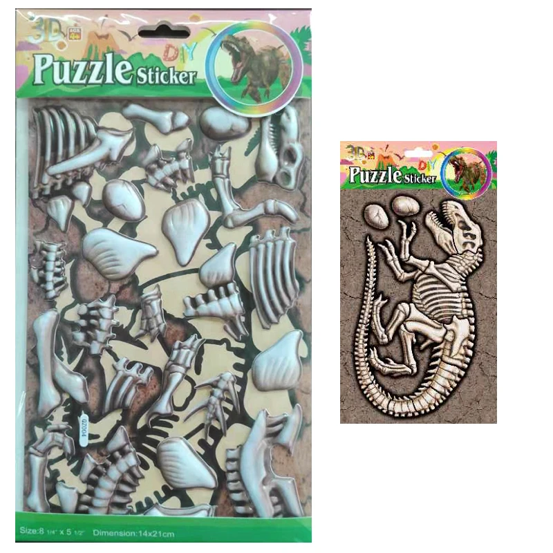 

Children's sticker dinosaur puzzle bone fossil variety dinosaur puzzle