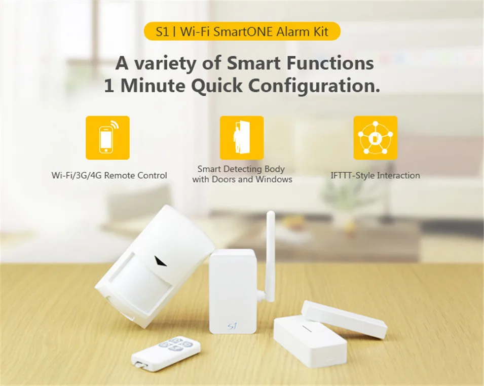 Broadlink PIR Motion Sensor Door Sensor S1C Accessories Alone SmartONE Smart Home Sensor Contorl by IOS and Android via SIC Host