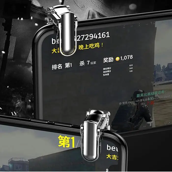Transparent Smart Phone Mobile Gaming Trigger for PUBG Mobile Gamepad Fire Button Aim Key L1 R1 Shooter Pubg Controller