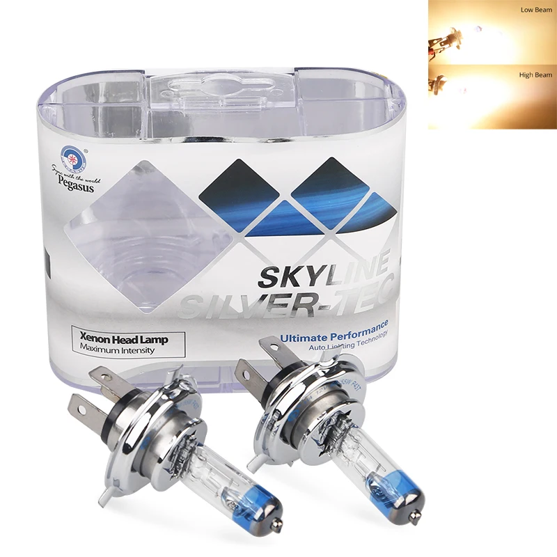 

2Pcs/1Pair H4 9003 4300K Yellow Car Xenon Halogen Bulb Fog Lamp 12V 60/55W Automobile Head Light bulb Auto Light Source