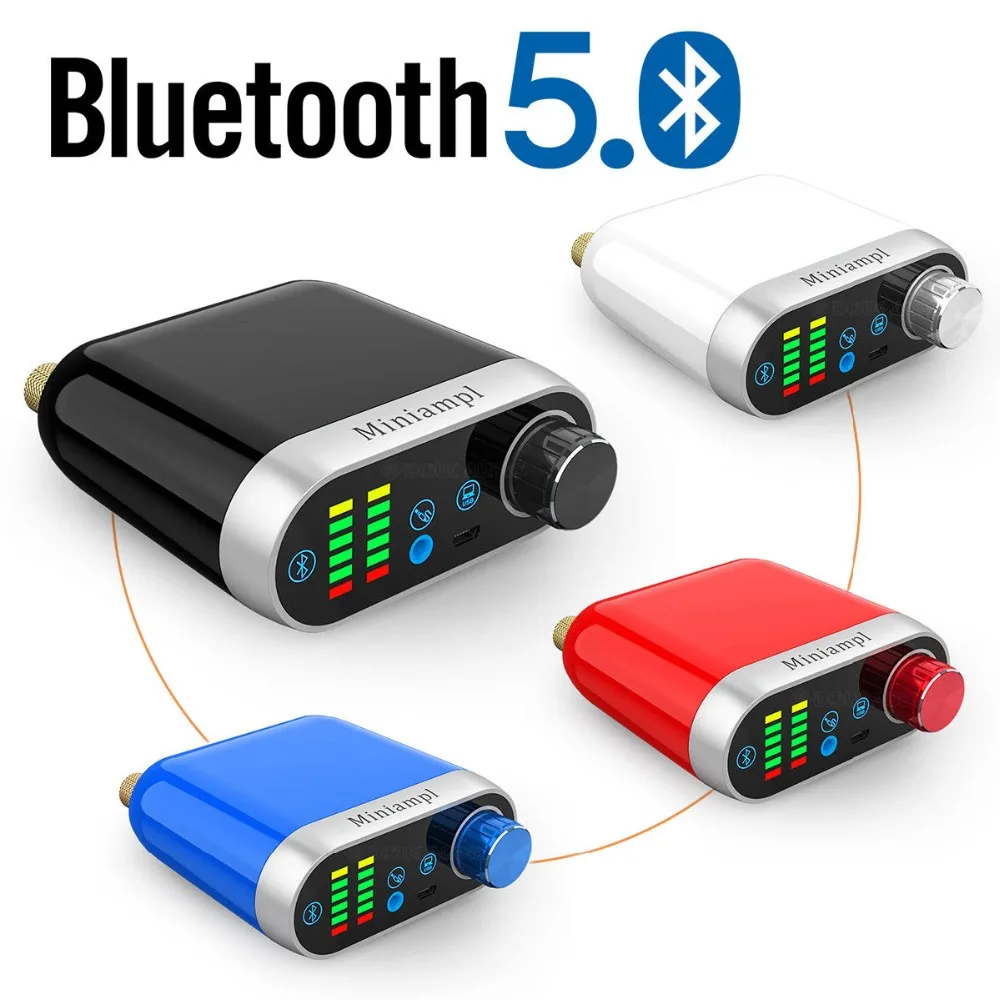 Nobsound HiFi Mini Bluetooth 5 0 усилитель мощности класса D Цифровой USB звуковая карта AUX 50 Вт * 2