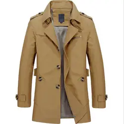 Для мужчин модные куртки Для мужчин тонкий подходит пальто Бизнес Для мужчин s длинные зимние ветрозащитные верхняя одежда плюс Размеры 5xl