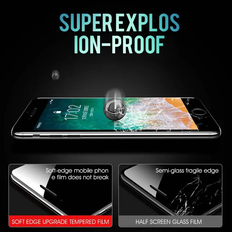 9000D закаленное стекло для iPhone 11 X XS MAX XR 7 8 Plus pro 12 mini Защита экрана SE 2 max
