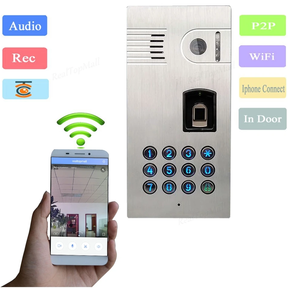 

New IP wifi wireless intercom system global video door phone two way intercom and remotely unlock door