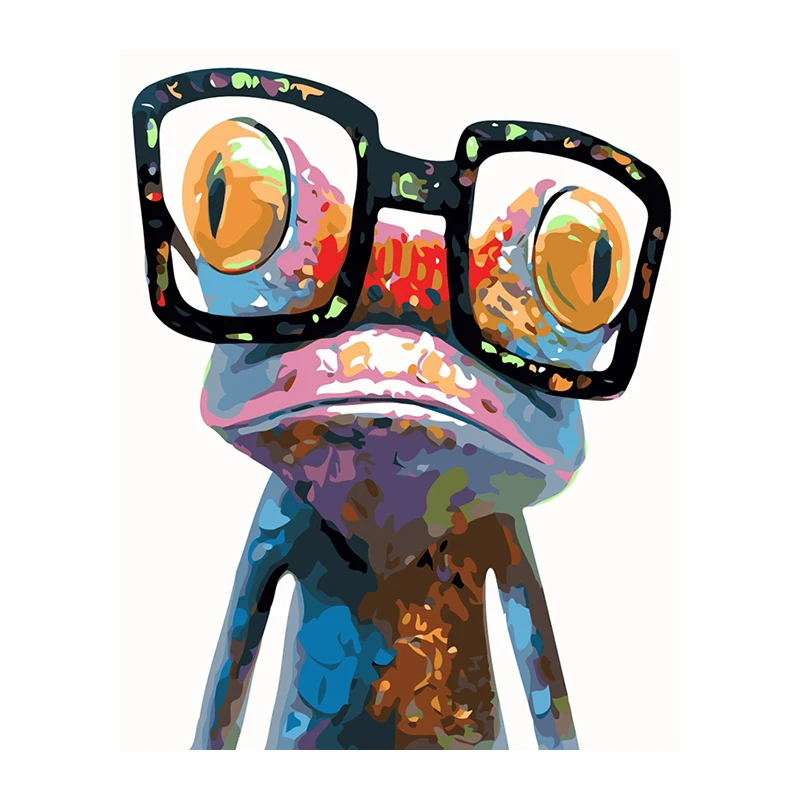 Full Square Diamond 5D DIY Diamond Painting Embroidery Cross Stitch Rhinestone Mosaic Painting Decor Gift Glasses frogs