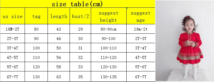 Весенняя детская одежда; испанское платье для девочек; милое красное платье принцессы в стиле Лолиты; хлопковая одежда для маленьких девочек; детское рождественское платье
