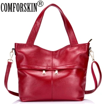 

COMFORSKIN Luxury Handbags Women Bags Designer 2019 Guaranteed 100% Genuine Leather Large Capacity Women Totes Travelling Bags