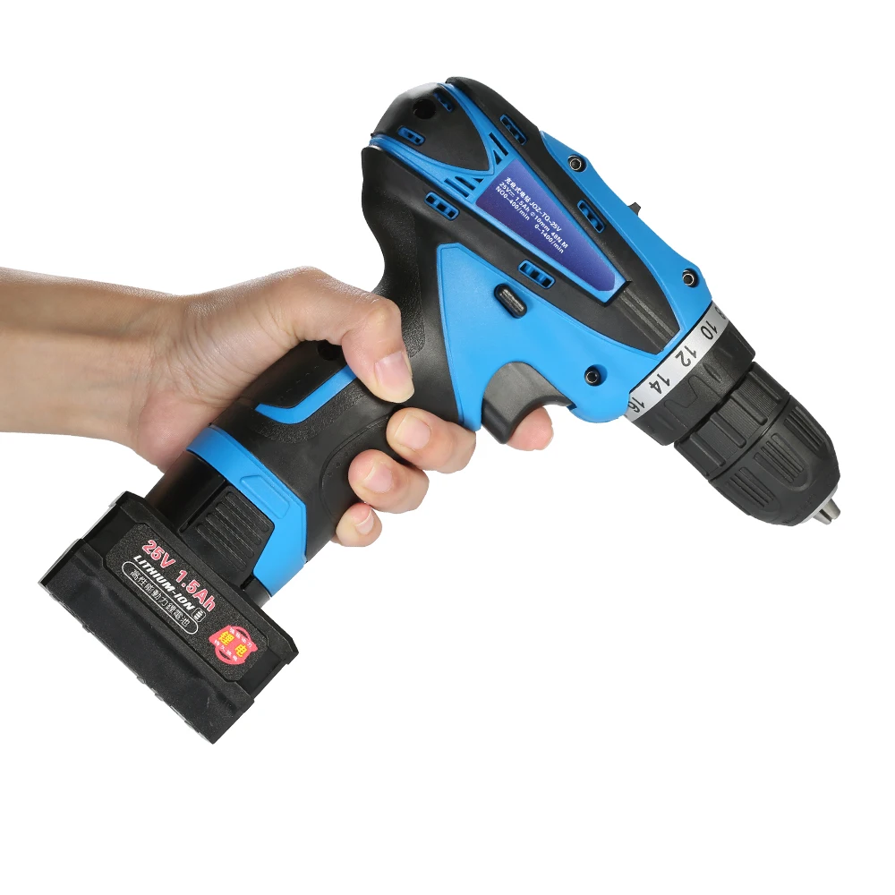

power tools 25V Lithium-Ion electric drill Two-speed dremel drill engraver Rechargeable LED Electric Cordless Screwdriver Drill