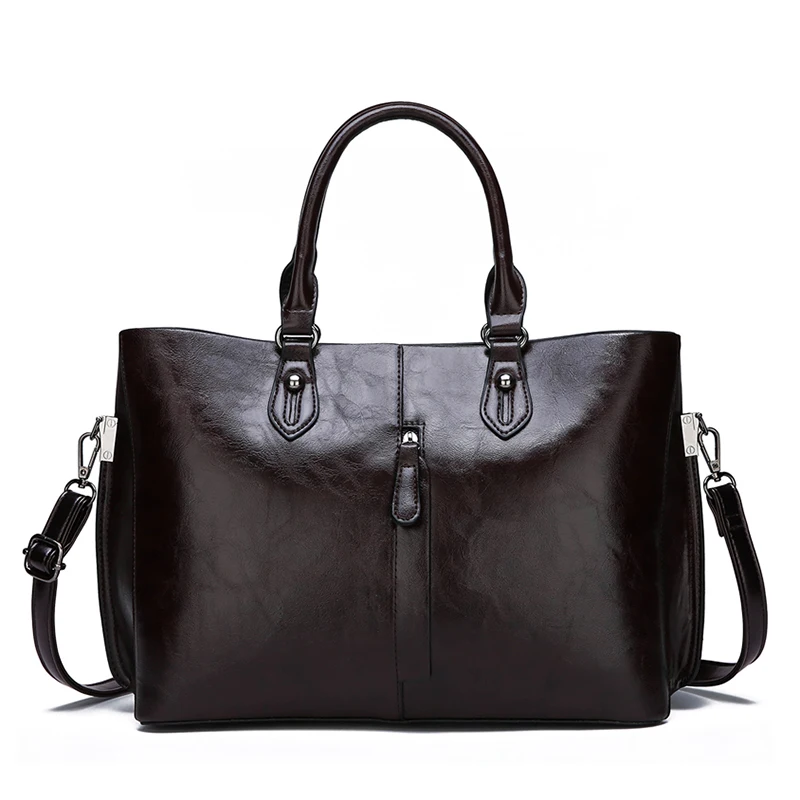 High-Grade Oil Wax Skin Two Sets of Composite Bag Ladies Handbags New Fashion High Quality Casual W