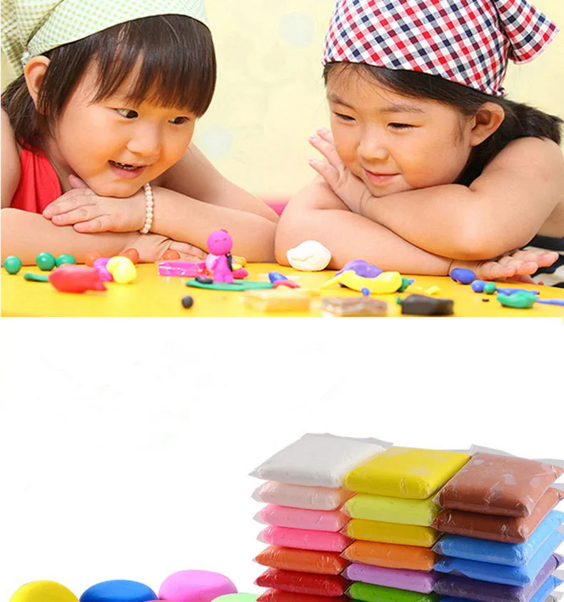 24pcs Ultralight Clay 100g Color Clay Children's Toys Diy Handmade Space Plasticine Bagged Mud Toys for Children Adult Toys Gift