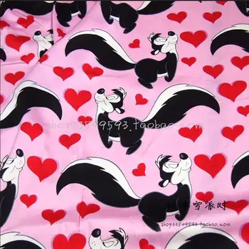 

Width 140cm 100% Cotton Fabric Satin Pink Warner Bros Printed Fabric Patchwork Sewing Material Diy Girl's Clothing Dress Fabric