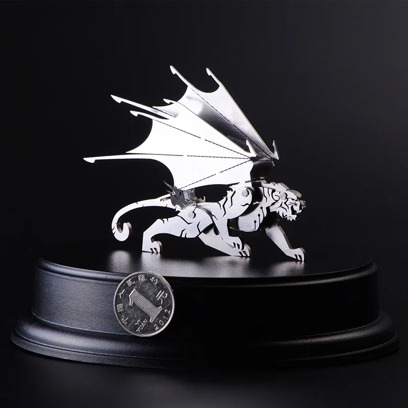

Finger Rock Steel Mythical Animals Model 3D Auspiciousness Animals Metal Puzzles Tiger Lion Fox Unicorn Model Toys Best Gifts