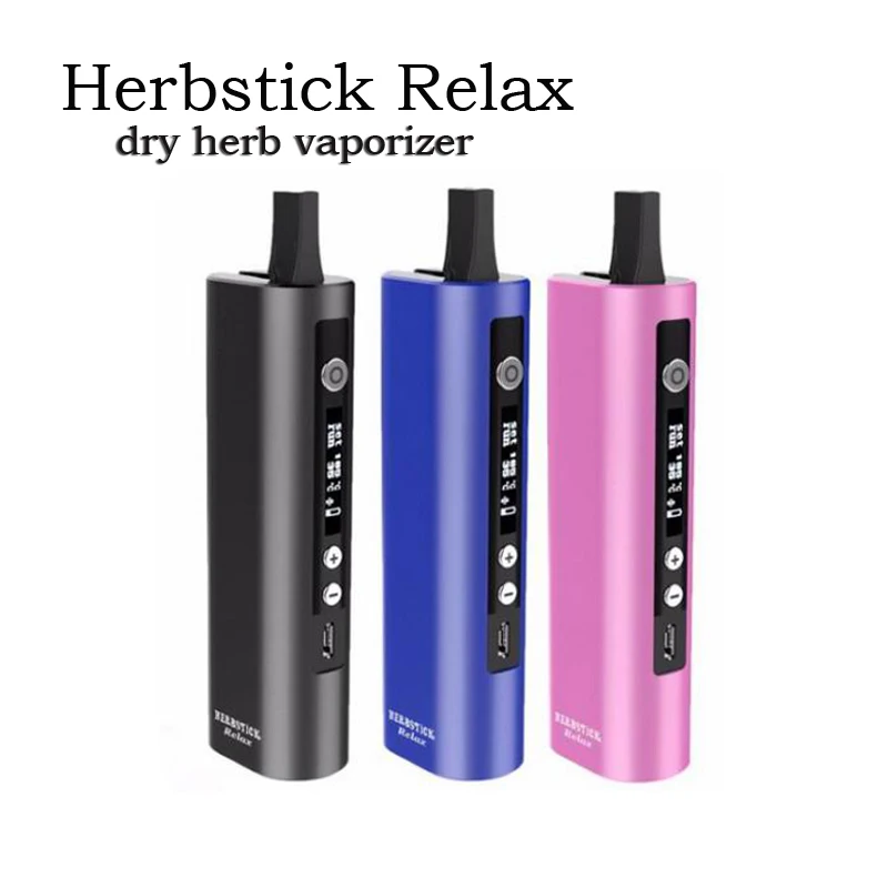 

Original Herbstick Relax Dry Herb Vaporizer Kit Smart Vaporizer 2200mAh 18650 Battery Temperature Control LCD Screen E Cigarette