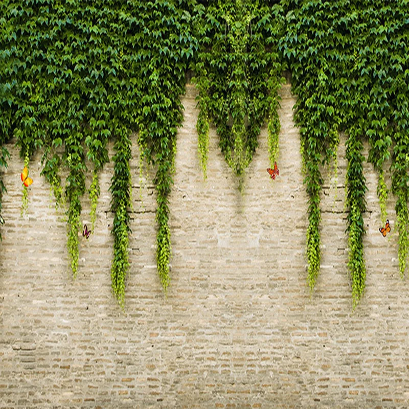 Custom Photo Wallpaper 3D Stereo Virginia Creeper Brick Wall Painting Modern Simple Living Room TV Sofa Bedroom Home Decor Mural