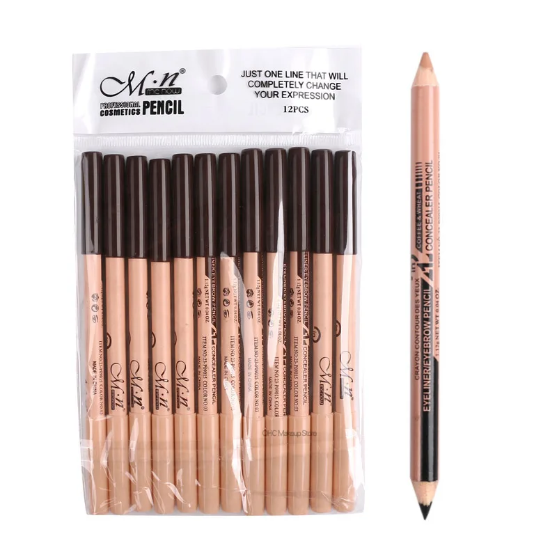 

Professional 2 In 1 Make Up Eyebrow Pencil Color Corrector Double-ended Waterproof Concealer Eyebrow Pen Makeup Cosmetics
