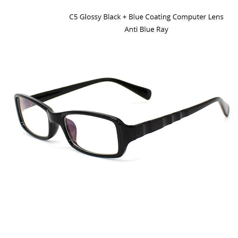 Очки против голубого излучения для компьютера Oculos de Grau, мужские и женские очки, прозрачная оправа для очков, синее покрытие, прозрачные линзы - Цвет оправы: Glossy Black