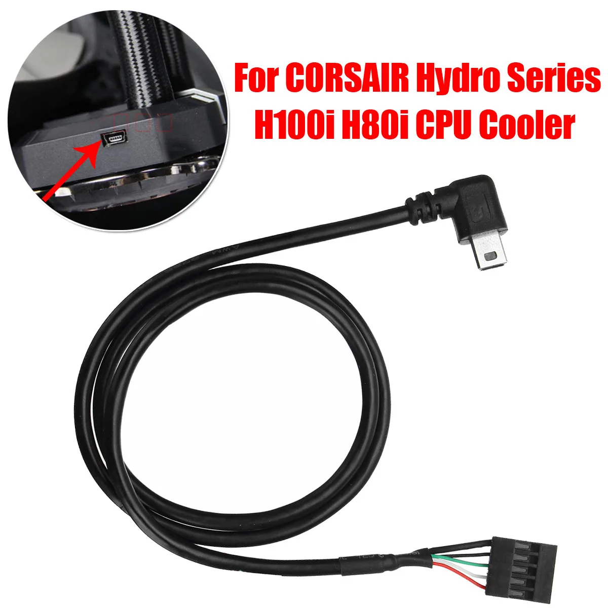 USB-CPU cavo nero interfaccia Radiatore per Corsair Hydro-SERIE NUOVA 