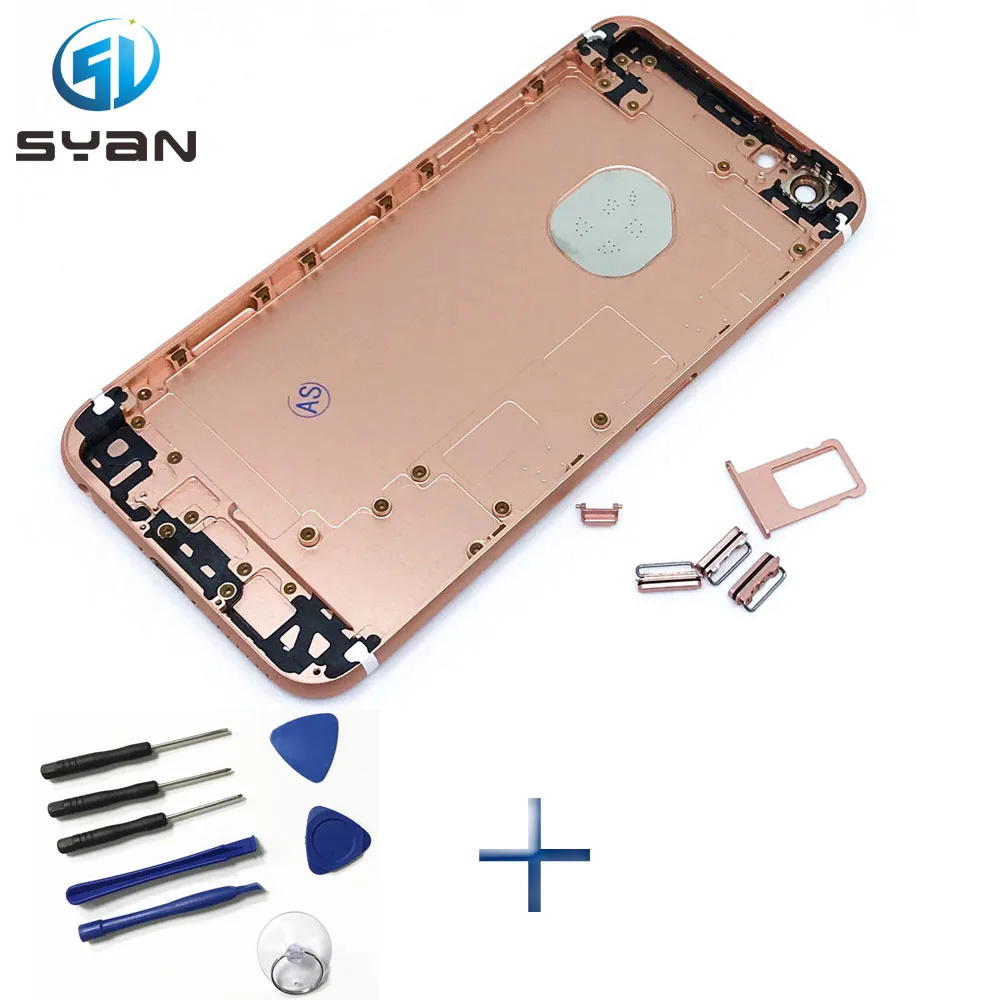 

Back housing for iphone 6S metal battery cover housing back case Gold Silver Grey + TOOL