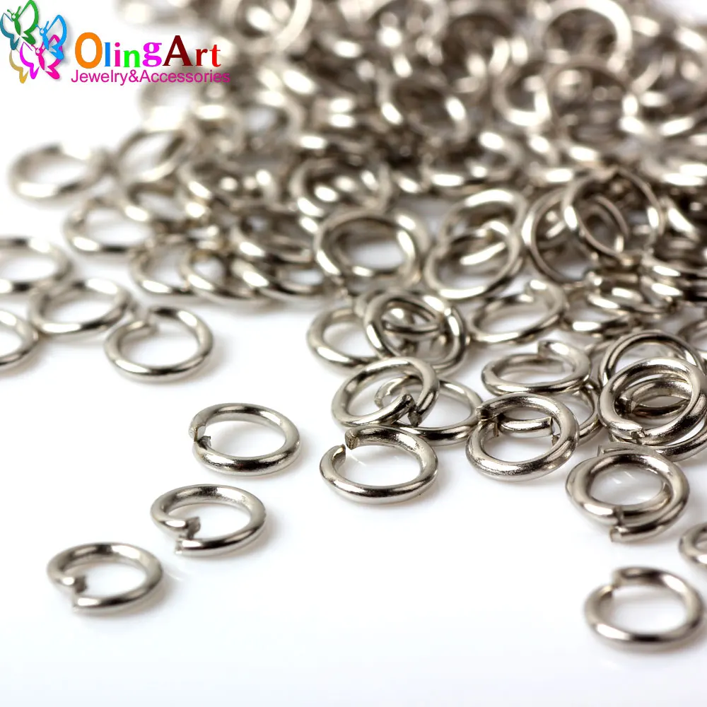 

OlingArt Open Jump Ring 3 4 5 6 7 8 10mm link loop Silver-color for DIY Jewelry making Findings Connector 2017 New