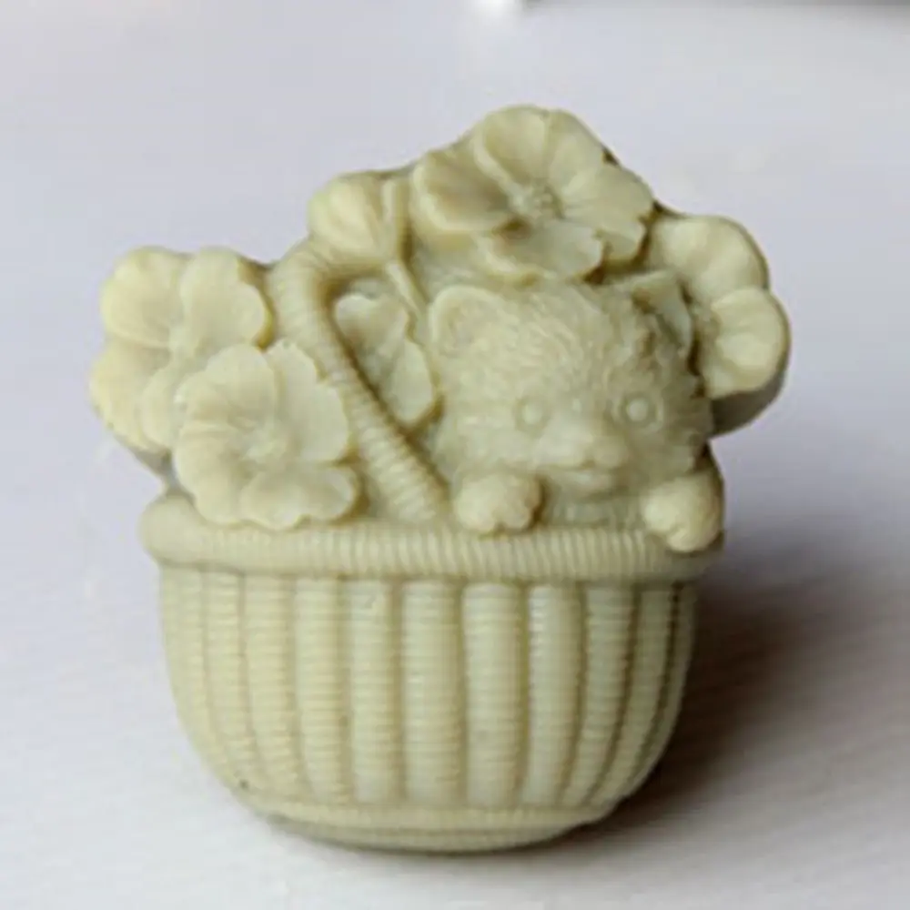 Grainrain Cat Mold Silicone Bar Soap Mold Animal for Diy Craft Handmade