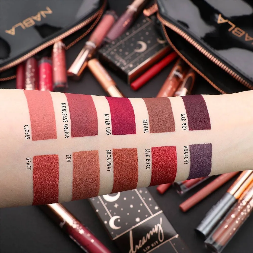 

Box Packing NABLA Starlight Liquid Matte Lipstick Long Lasting Labial Mate Makeup Lip Stick Beauty Make Up Batons 10 Colors