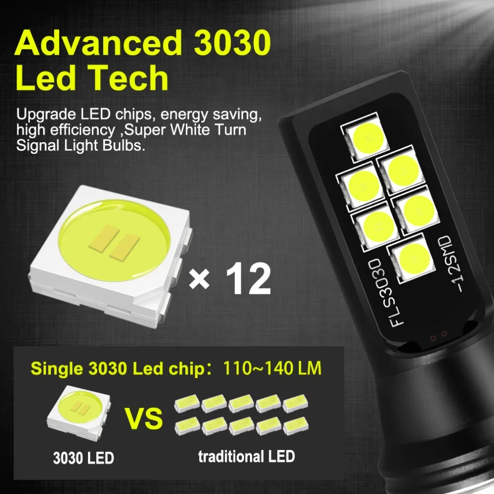 Светодиодные Автомобильные лампы S & D BAY15D 1157 P21/5W 12 SMD 3030 высокой мощности для стоп