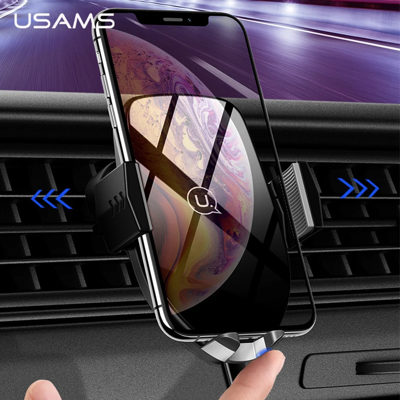 360 Вращение автоматическое Qi Беспроводное зарядное устройство USAMS Air Vent