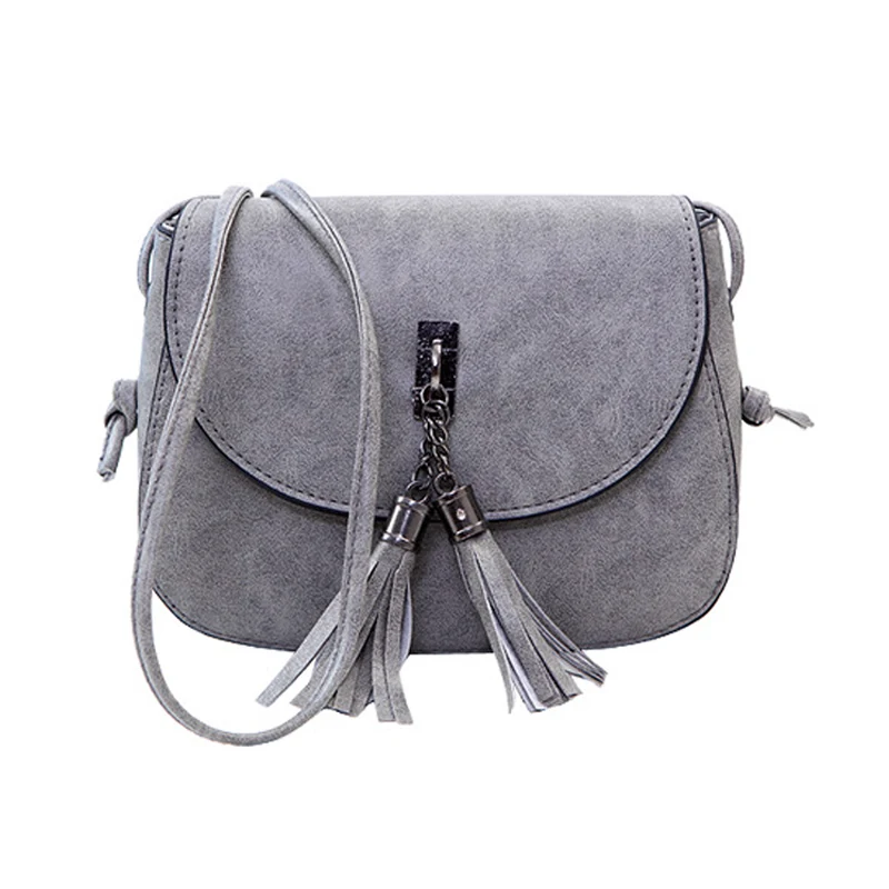 Tassel PU Leather Crossbody Bag