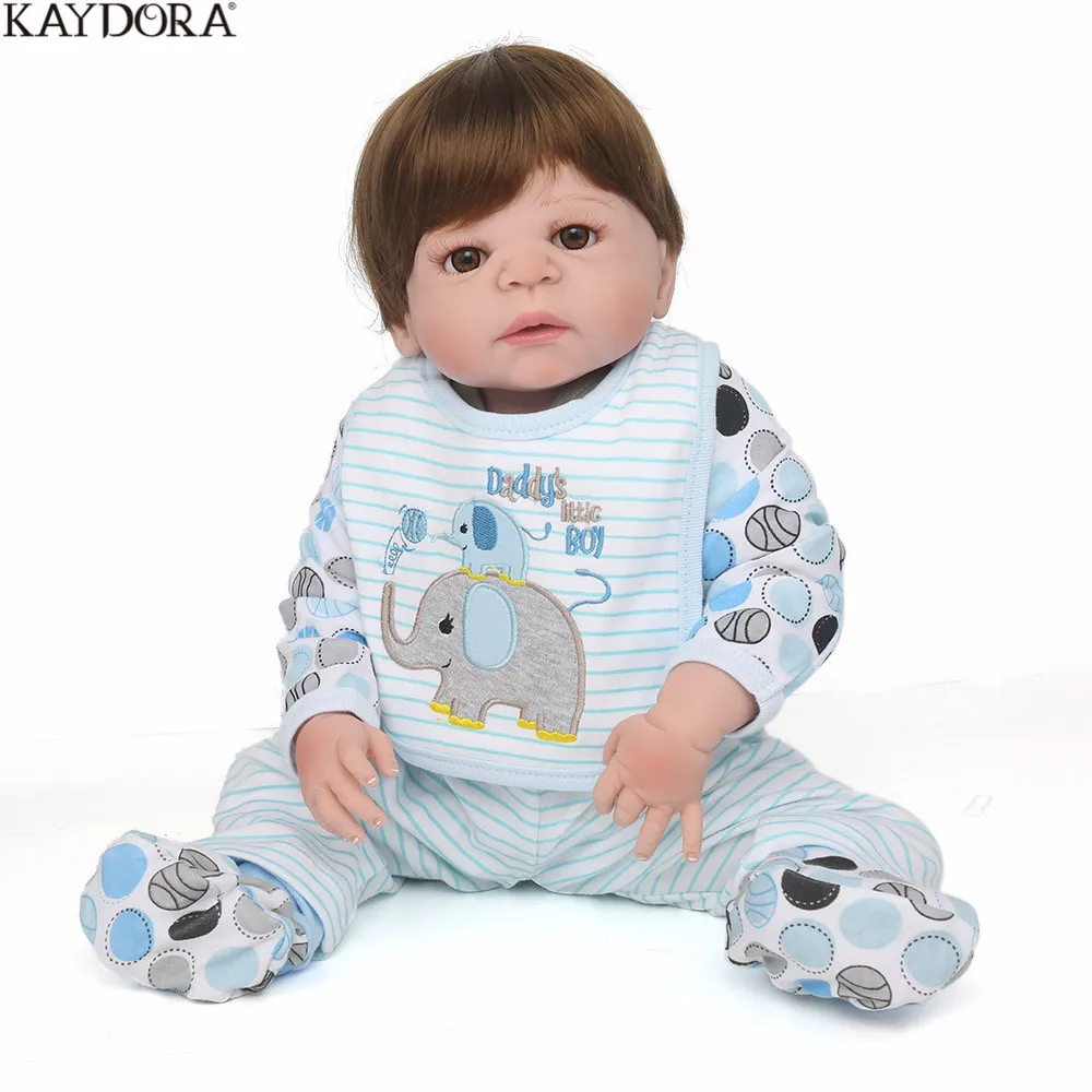 

KAYDORA 55cm Soft Silicone Doll Reborn Realistic Reborn Toddler Dolls Boneca Reborn Dolls For Girls Toys For Kids Gift