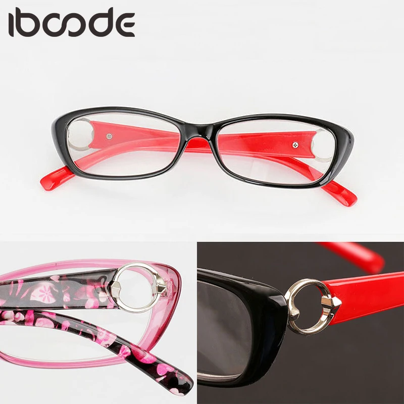 

iboode Striped Reading Glasses Cat Eye Shape Retro Ultralight Resin Lens Presbyopic Women Full Feame Eyewear With Bag 1.0~+3.5