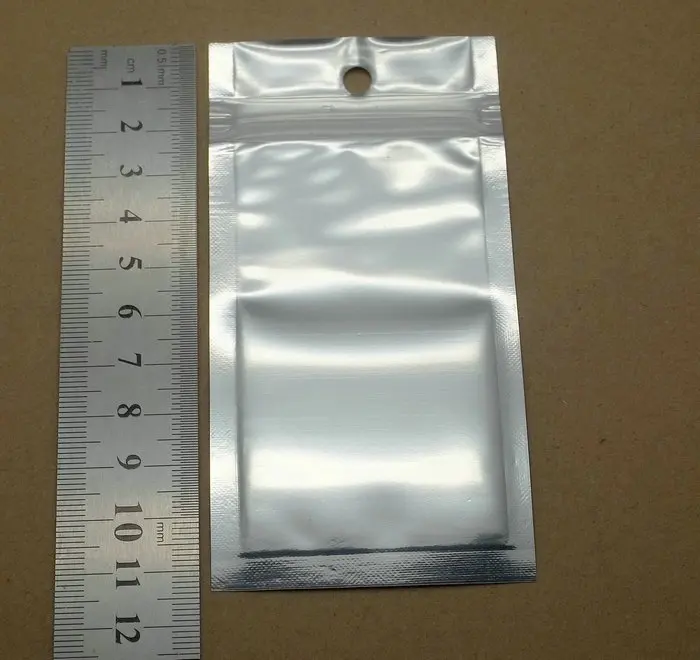 1000 шт 6*11,5 см прозрачный серебряный самозапечатывающийся пластиковый замок на молнии Розничная упаковка сумка на молнии пластиковая упаковка