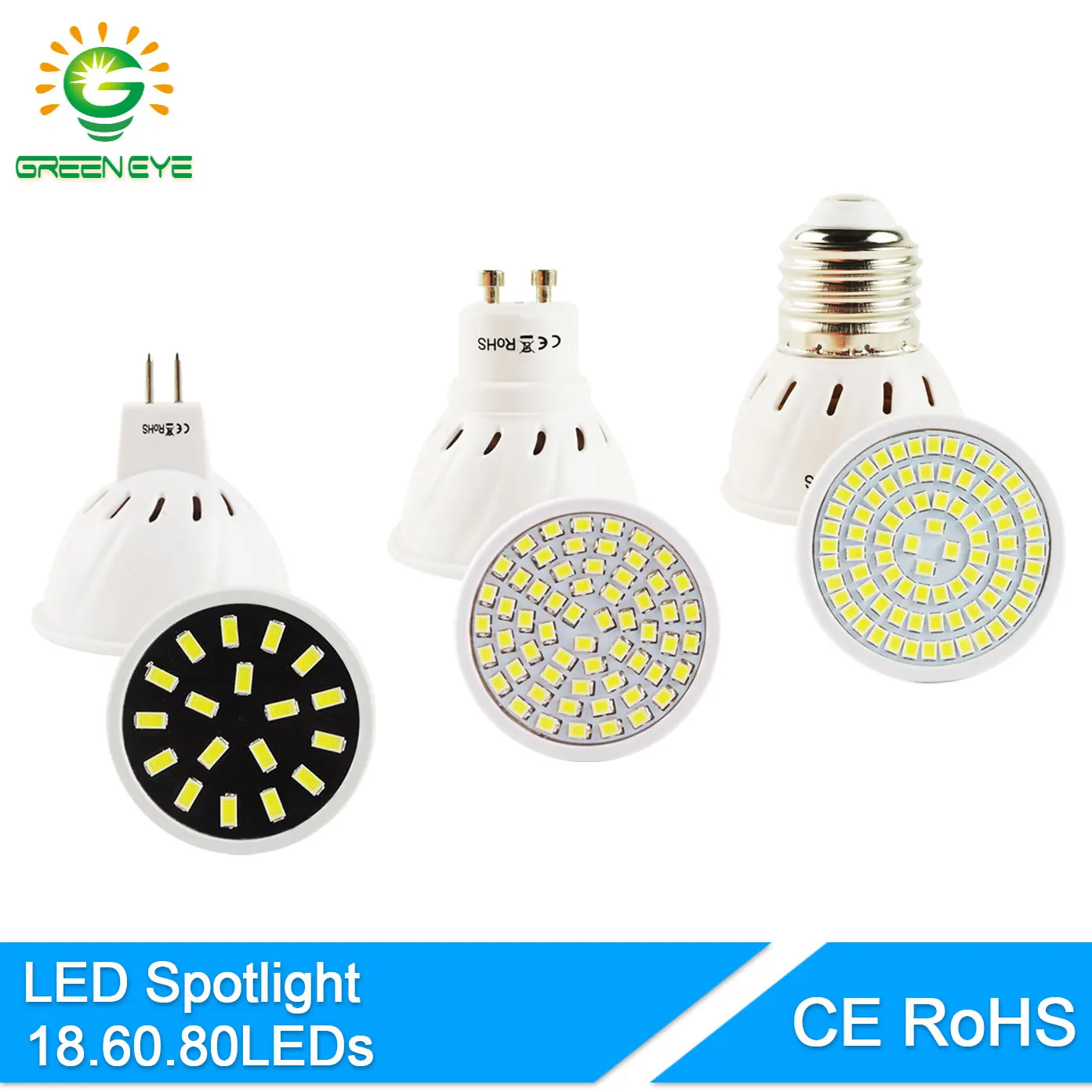 Greeneye bombilla led GU5.3/MR16 GU10 E27 AC 220 V/110 V 3 W 4 W 6 W 8 W SMD 5733/2835 LED Bombilla Lampada ampolla lampara Greeneye bombilla led GU5.3/MR16 GU10 E27 AC 220 V/110 V 3 W 4 W 6 W 8 W SMD 5733/2835 LED Bombilla Lampada ampolla lampara