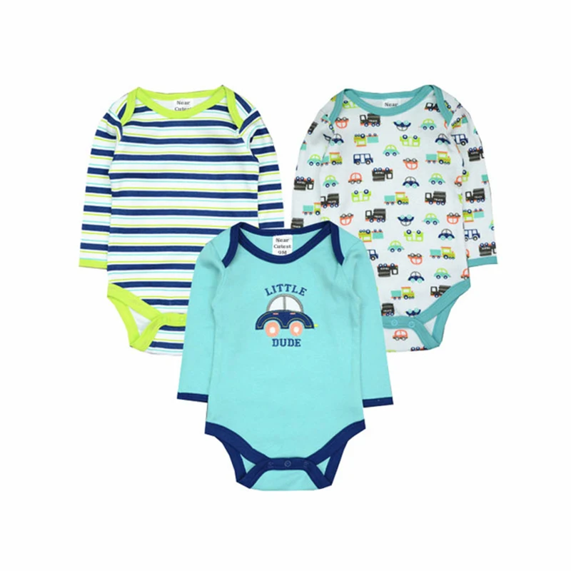 Cerca 3 unids/lote invierno Bebé Mamelucos recién nacido de algodón de manga larga Monos bebé Niños ropa bebes ropa Cerca 3 unids/lote invierno Bebé Mamelucos recién nacido de algodón de manga larga Monos bebé Niños ropa bebes ropa