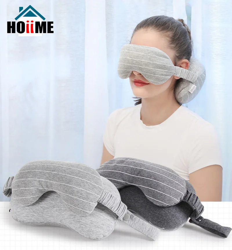 

Creative Pillow Multi-Purpose Eye Mask Neck Throws Pillow Sleeping Mask Pillow for Travel Foam Particles Fillling Stripend
