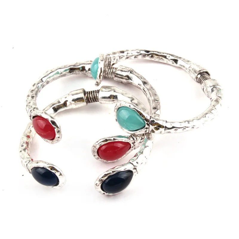 

Fashion Multicolor Resin Decoration Spring End Cuff Bracelets & Bangles