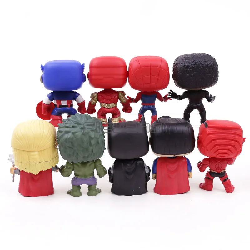 Marvel DC COMICS Super Heroes Avengers Captain America Iron Man Spiderman Thor PVC Action Figures T