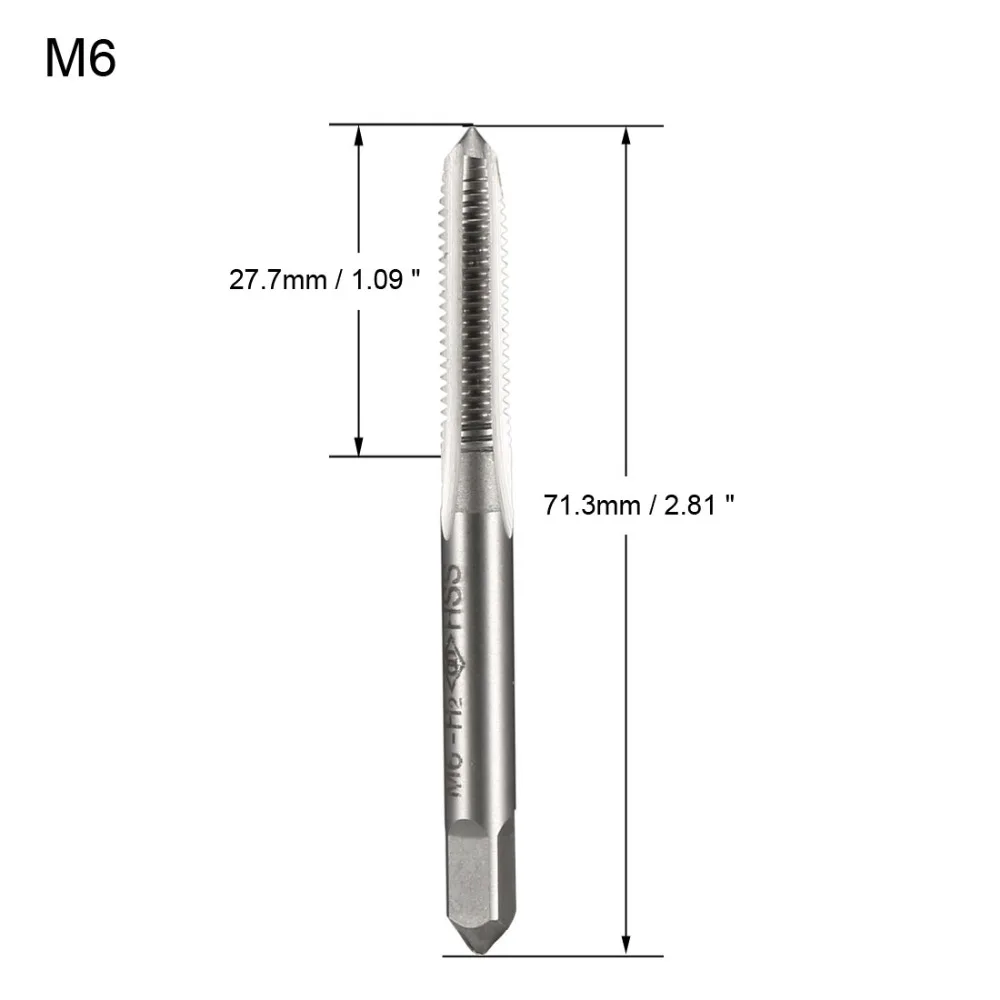 Uxcell 2 шт. метрический кран M1.6 M2 M2.5 M3 M4 M5 M6 3 флейты H2 Резьбовая заглушка HSS Ti-coated для часов и часов DIY