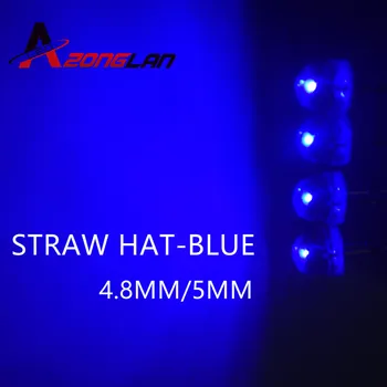 

1000pcs Straw Hat 5mm LED Diode Water Clear Blue 5 mm High Brightness Transparent Light Emitting Diode LED Lamp 3V