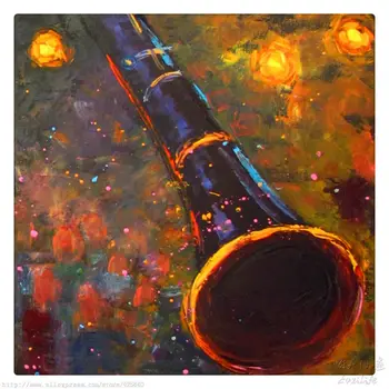 

Musical Instrument Oil painting on canvas hight Quality Hand-painted Painting jazz trio 2