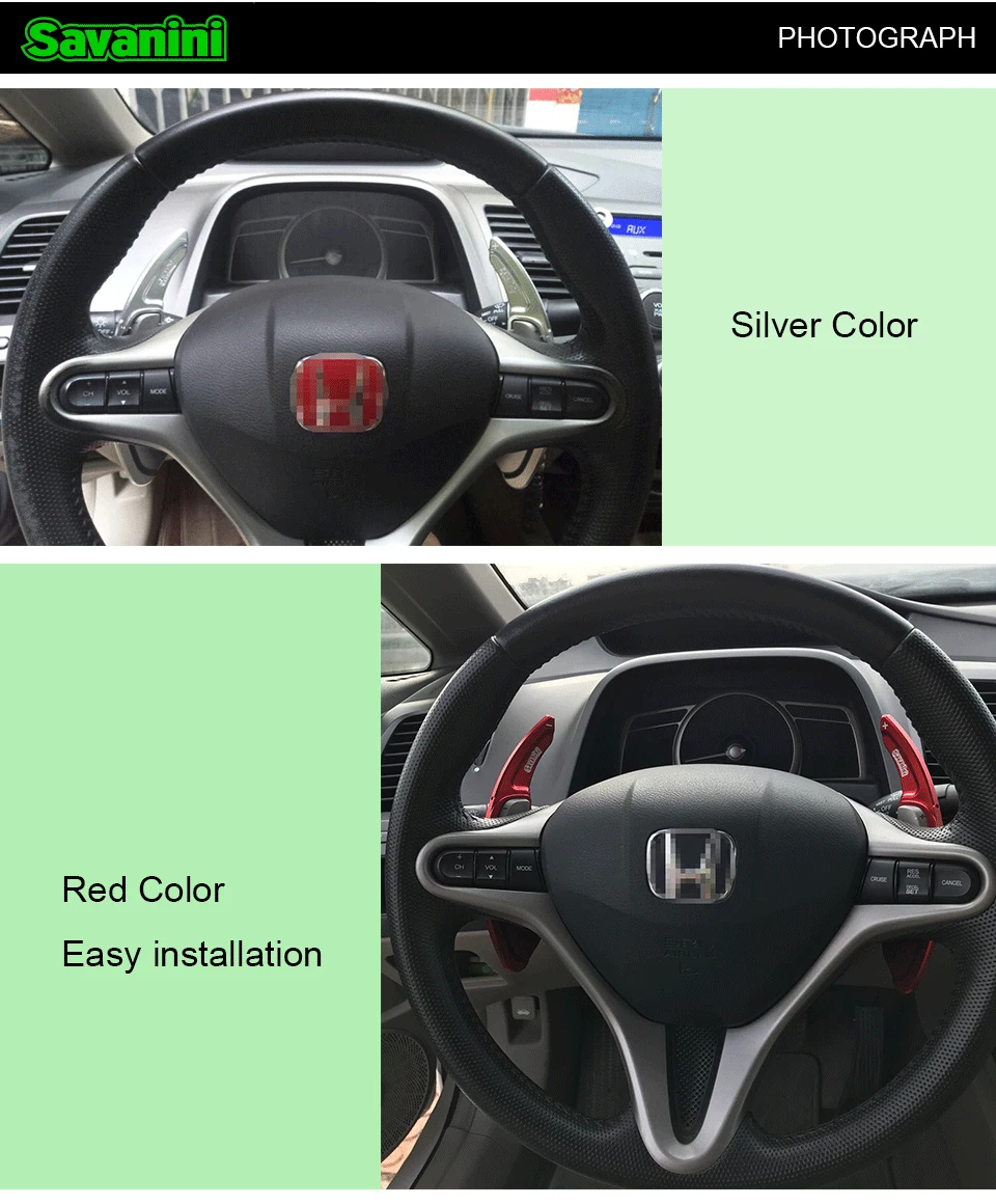 Savanini 2 шт алюминиевый рычаг переключения передач для Honda Fit(2009-2013) и Civic(2009) Авто Стайлинг