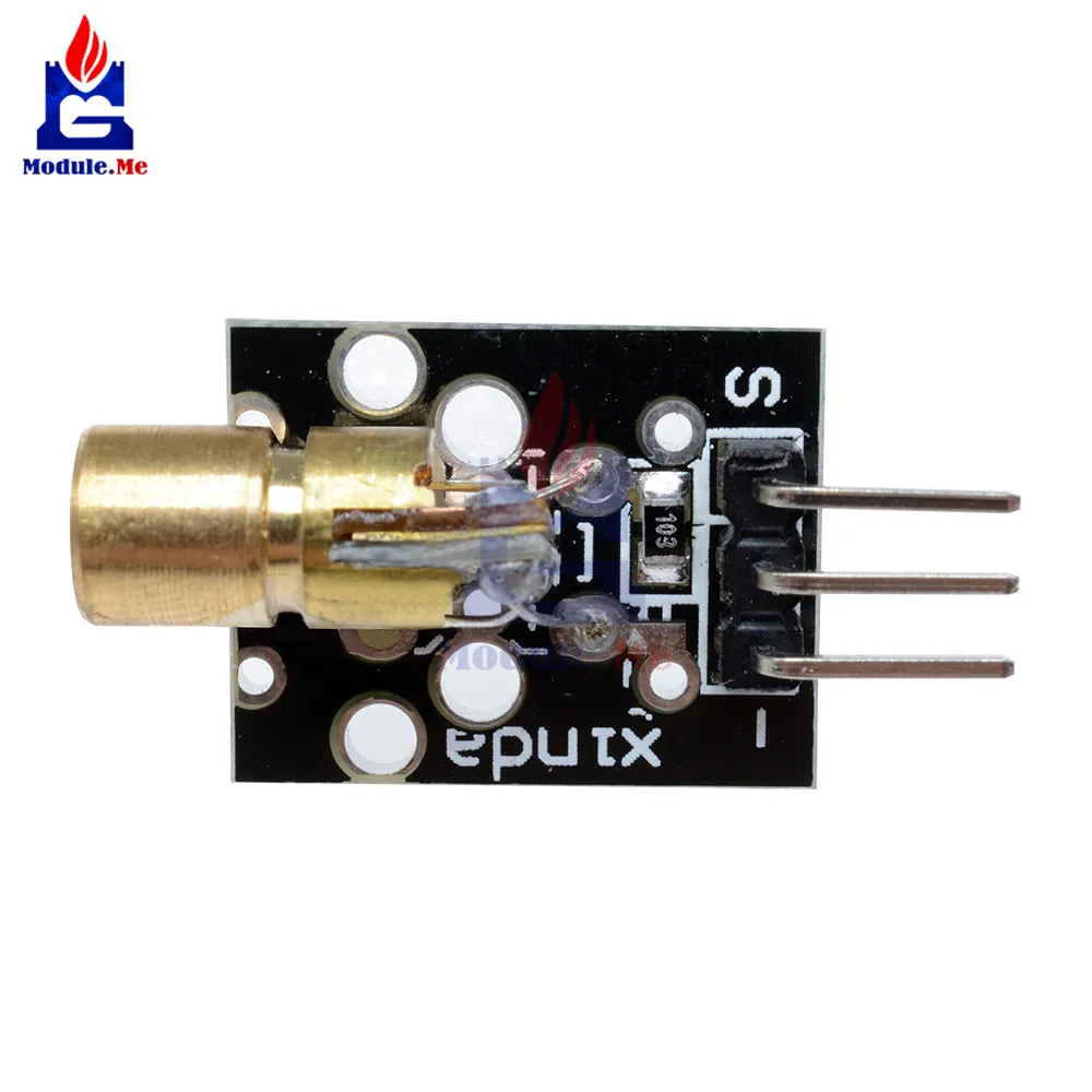 2 шт. KY-008 650 нм 5В красный лазерный датчик 6 мм 5 мВт модуль передатчика Dot диод Медная головка для Arduino совместимый UNO MEGA 2560