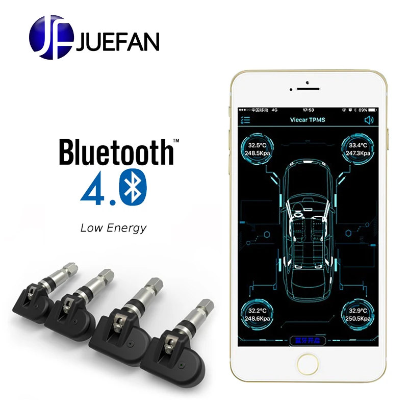

Profession monitor Tyre Pressure Monitoring System Smart Car TPMS Bluetooth wireless car Security Alarm Systems aluminum alloy