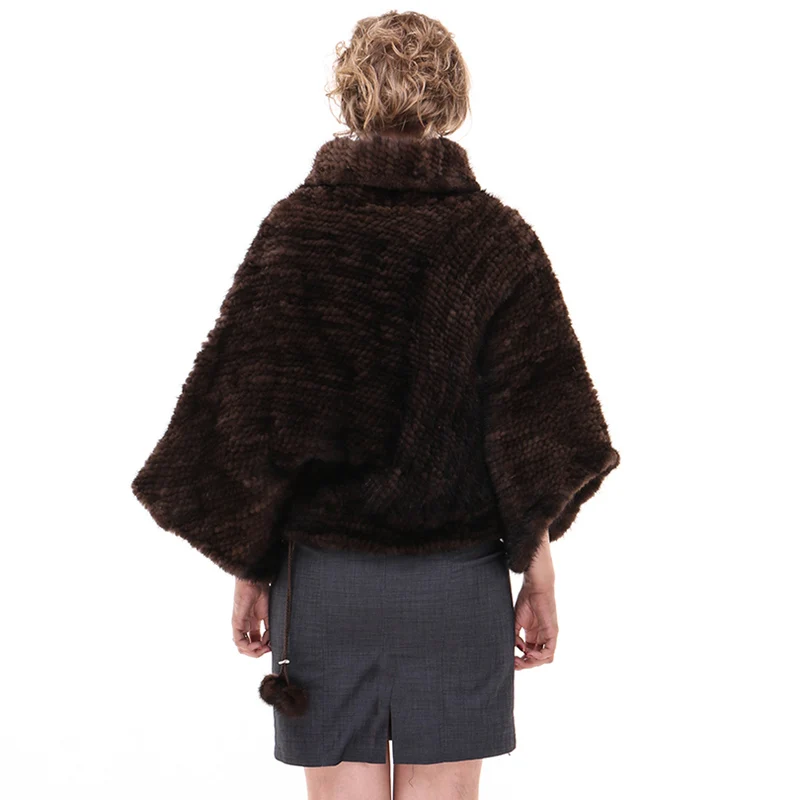 Рисунок 4 - Женское Вязаное пончо из натурального меха норки