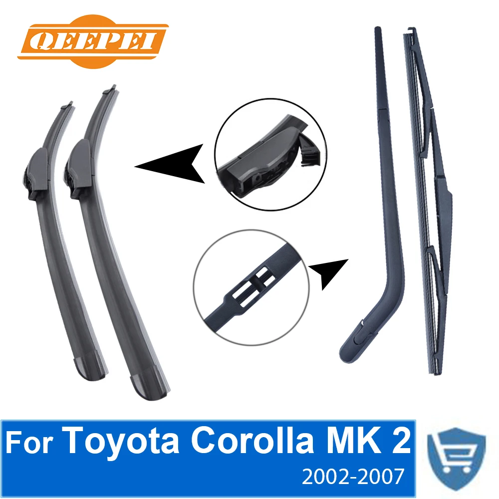 QEEPEI Front and Rear Wiper Blade Arm For Toyota Corolla MK2 2002 2007