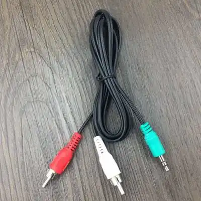 3.5mm Plug Jack to 2 RCA Male Stereo Audio Cable Adapter Y Splitter Converter 1.2M